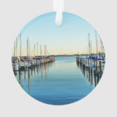Boote am Yachthafen von Shirley Taylor Ornament (Rückseite)