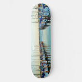 Boote am Yachthafen von Shirley Taylor Skateboard (Vorderseite)