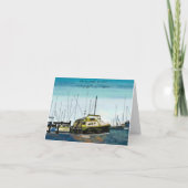 Boote an den Hafen-Karten Karte (Rückseite)