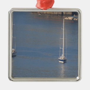 Boote an der Erholung in Sorrento Italien Silbernes Ornament