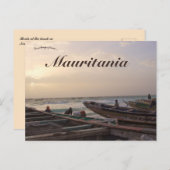 Boote an einem Strand in Nouakchott Mauretanien Postkarte (Vorne/Hinten)