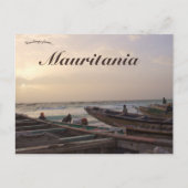 Boote an einem Strand in Nouakchott Mauretanien Postkarte (Vorderseite)