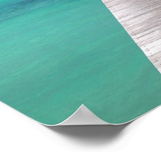 Boote an einer Anlegestelle im Pazifik Poster (Ecke)