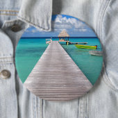 Boote an einer Anlegestelle im pazifischen Knopf Button (Beispiel)