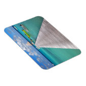 Boote an einer Anlegestelle im Pazifischen Rechtec Magnet (Rechte Seite)