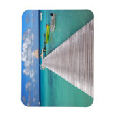 Boote an einer Anlegestelle im Pazifischen Rechtec Magnet (Vertikal)