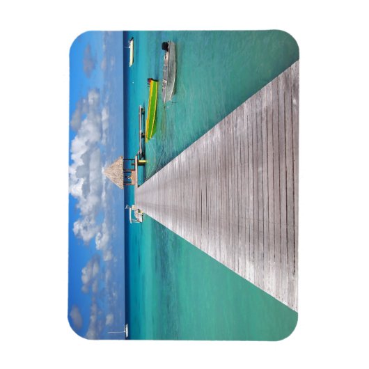 Boote an einer Anlegestelle im Pazifischen Rechtec Magnet (Vertikal)