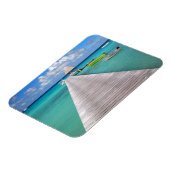 Boote an einer Anlegestelle im Pazifischen Rechtec Magnet (Linke Seite)