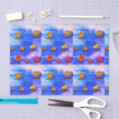 Boote Aquarellfarbe Blaue See Custom Gewebe Papier (Handwerk)