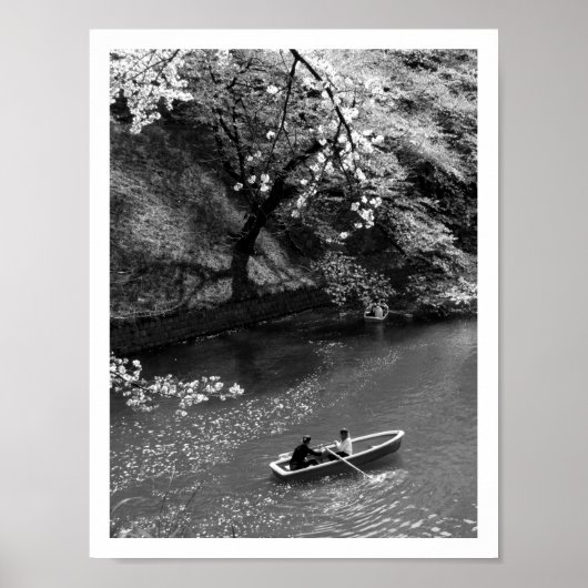 Boote auf Chidorigafuchi: Tokio, Japan Poster (Vorne)