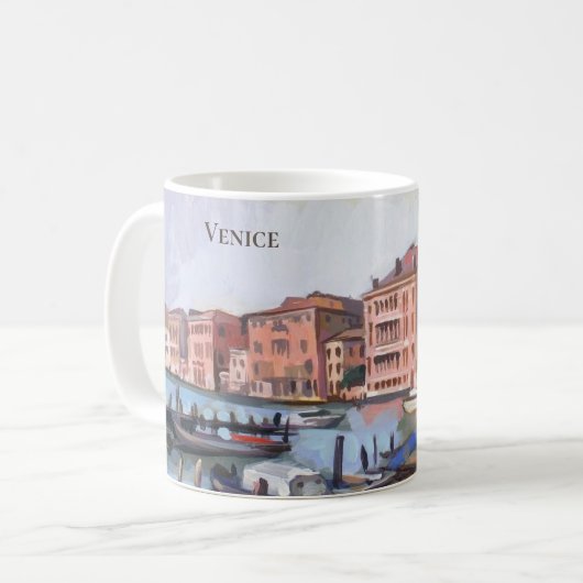 Boote auf dem Canale Grande - Venedig, Italien Tas Kaffeetasse (Vorderseite Links)