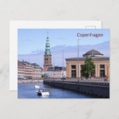 Boote auf dem Frederiksholms-Kanal in Kopenhagen Postkarte (Vorne/Hinten)