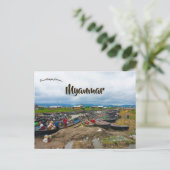 Boote auf dem Inle Lake Bagan Yangon Myanmar Postkarte (Stehend Vorderseite)