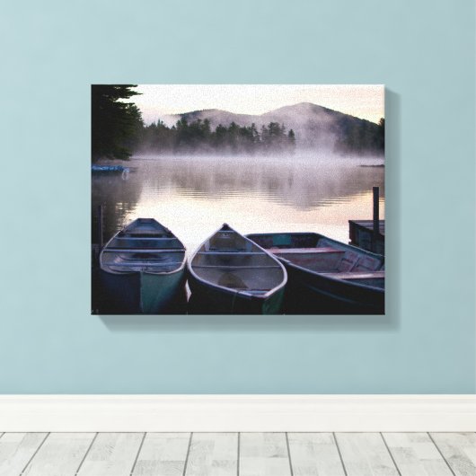 Boote auf dem Plattensee Leinwanddruck (Insitu (Holzboden))