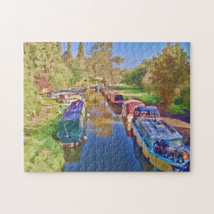 Boote auf dem Somerset-Kanal Puzzle