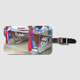 Boote auf den Phi-Phi-Inseln des Strand- , Gepäckanhänger