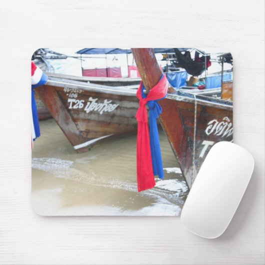 Boote auf den Phi-Phi-Inseln des Strand-|, Mousepad (Mit Mouse)