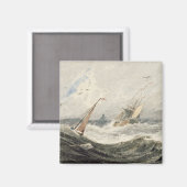 Boote auf einem Sturmmeer (w/c über Grafit auf dem Magnet (Vorderseite/Rückseite)