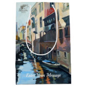 Boote auf einem Venezianischen Kanal Mittlere Geschenktüte (Vorderseite)