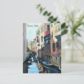 Boote auf einem Venezianischen Kanal | Venedig, It Postkarte (Stehend Vorderseite)