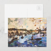 Boote auf Lake Erie Paper Collage Postcard Postkarte (Vorne/Hinten)