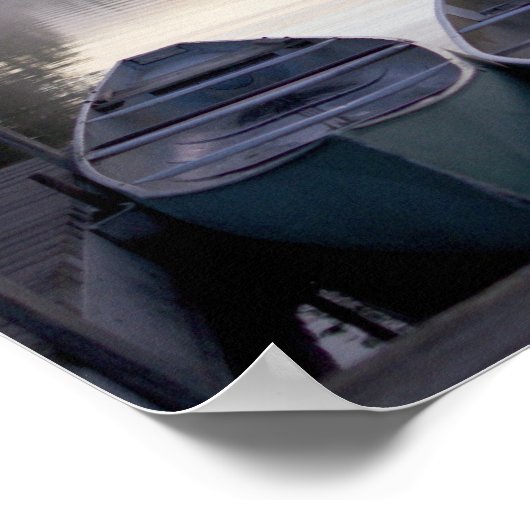 Boote auf Placienaposter-See Poster (Ecke)