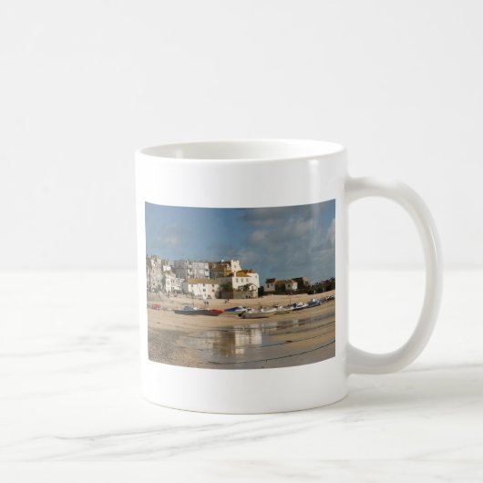 Boote bei Ebbe, St. Ives Hafen Kaffeetasse (Rechts)