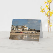 Boote bei Ebbe, St. Ives Hafen Karte (Gelbe Blume)