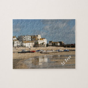 Boote bei Ebbe, St. Ives Hafen Puzzle