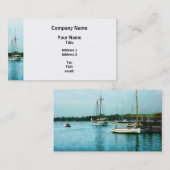 Boote bei Mystic CT Visitenkarte (Vorne/Hinten)