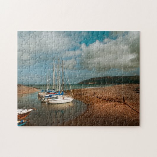 Boote bei Porlock Weir Fotografie Puzzle (Horizontal)