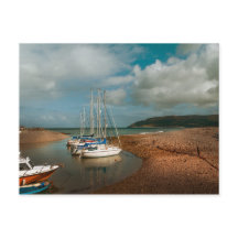 Boote bei Porlock Weir in Somerset