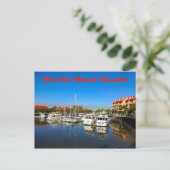 Boote bei Shelter Cove Marina Hilton Head Island S Postkarte (Stehend Vorderseite)
