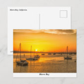 Boote bei Sonnenuntergang Postkarte (Vorne/Hinten)