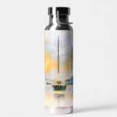 Boote bei Sonnenuntergang Trinkflasche (Links)