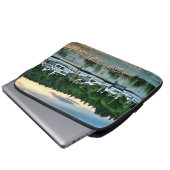 Boote bei Sunset auf der Insel Bainbridge Laptopschutzhülle (Vorne Knopf)