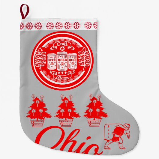 Boote Biere Weihnachten Ohio - Bier Cans R G W Großer Weihnachtsstrumpf (Vorderseite)