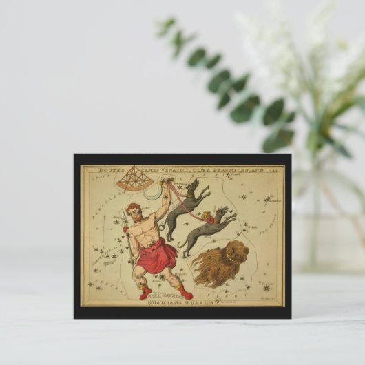 Boote, Canes Venatici, Coma Berenices, Q. Muralis Postkarte (Stehend Vorderseite)