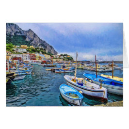 Boote Capri des italienischen Foto-Kunst-freien