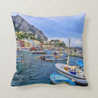Boote Capri Italien der Reise-Foto-Kunst Kissen