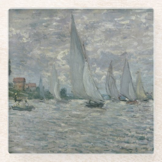 Boote Claude Monets | oder Regatta in Argenteuil Glasuntersetzer (Vorderseite)
