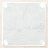 Boote Claude Monets | oder Regatta in Argenteuil Glasuntersetzer (Rückseite)