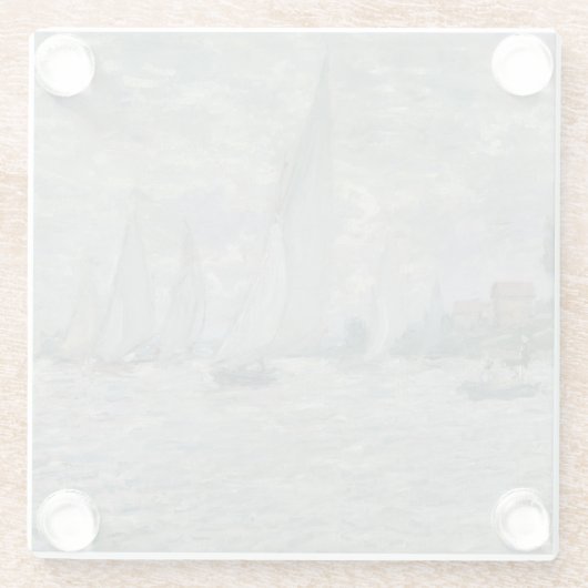 Boote Claude Monets | oder Regatta in Argenteuil Glasuntersetzer (Rückseite)