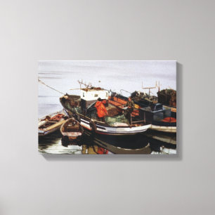 Boote des Fischfangs/Fishing boats Leinwanddruck