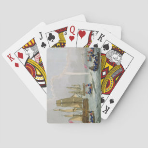 Boote, die einem Wal, graviert durch Spielkarten