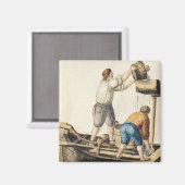 Boote, die frisches Wasser in die Pipelines gießen Magnet (Vorderseite/Rückseite)