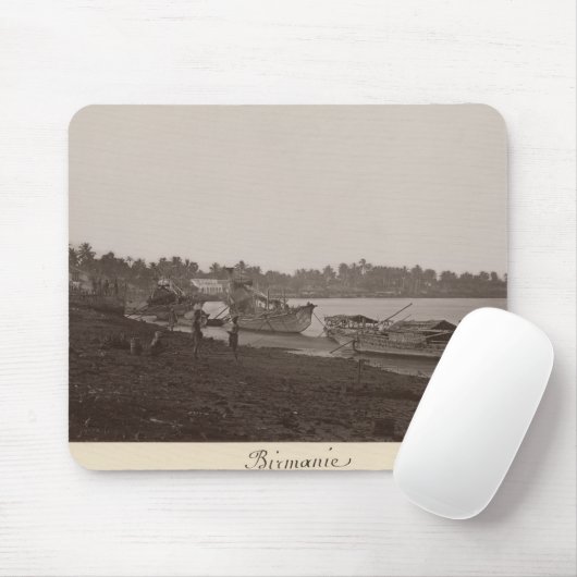 Boote, die Reis auf dem Fluss Thanlwin Mousepad (Mit Mouse)