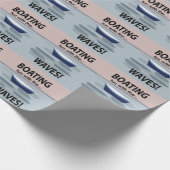 Boote, die Segelboot fahren, vergnügen sich mit de Geschenkpapier (Ecke)