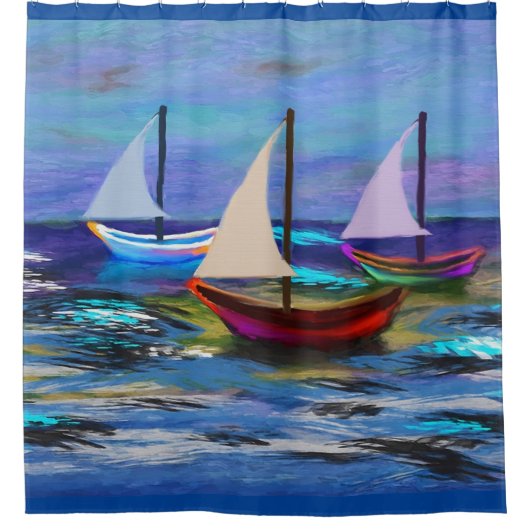 Boote Duschvorhang (Vorderseite)