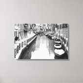 Boote entlang eines Kanals in der italienischen St Leinwanddruck (Vorderseite)